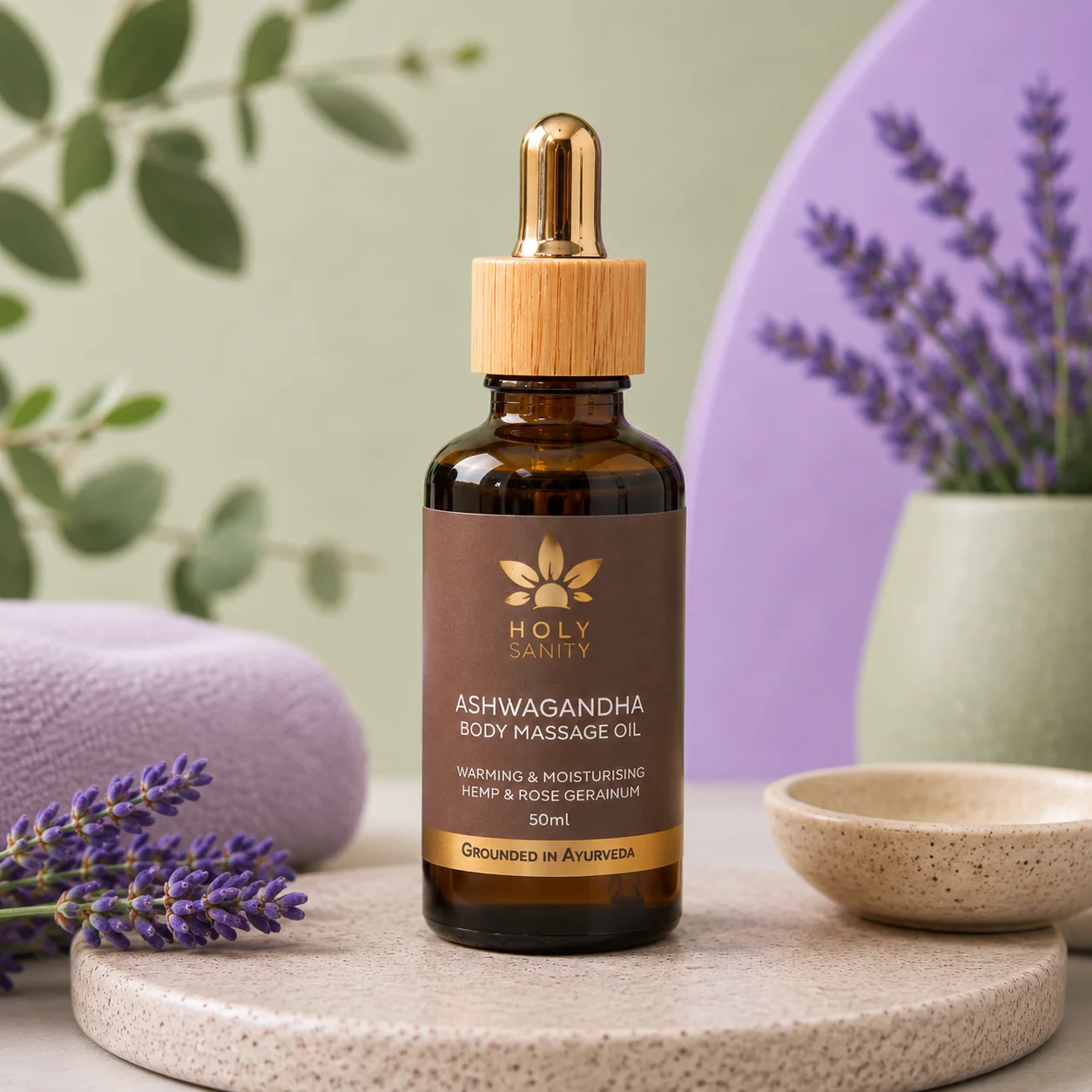Ashwagandha Body Massage Oil — Rasayana for Skin, Muscle & Soul